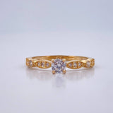 Anillo Solitario  1.8gr / T7 1/4 / Oro Amarillo 18K &