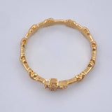 Cross Crossed Ring 1.75gr / Size 7 1/2 / 18K Gold