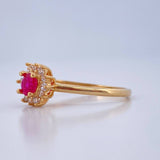 Halo Flower Ring 1.75gr / T7 / 18K Gold &