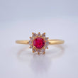 Halo Flower Ring 1.75gr / T7 / 18K Gold &