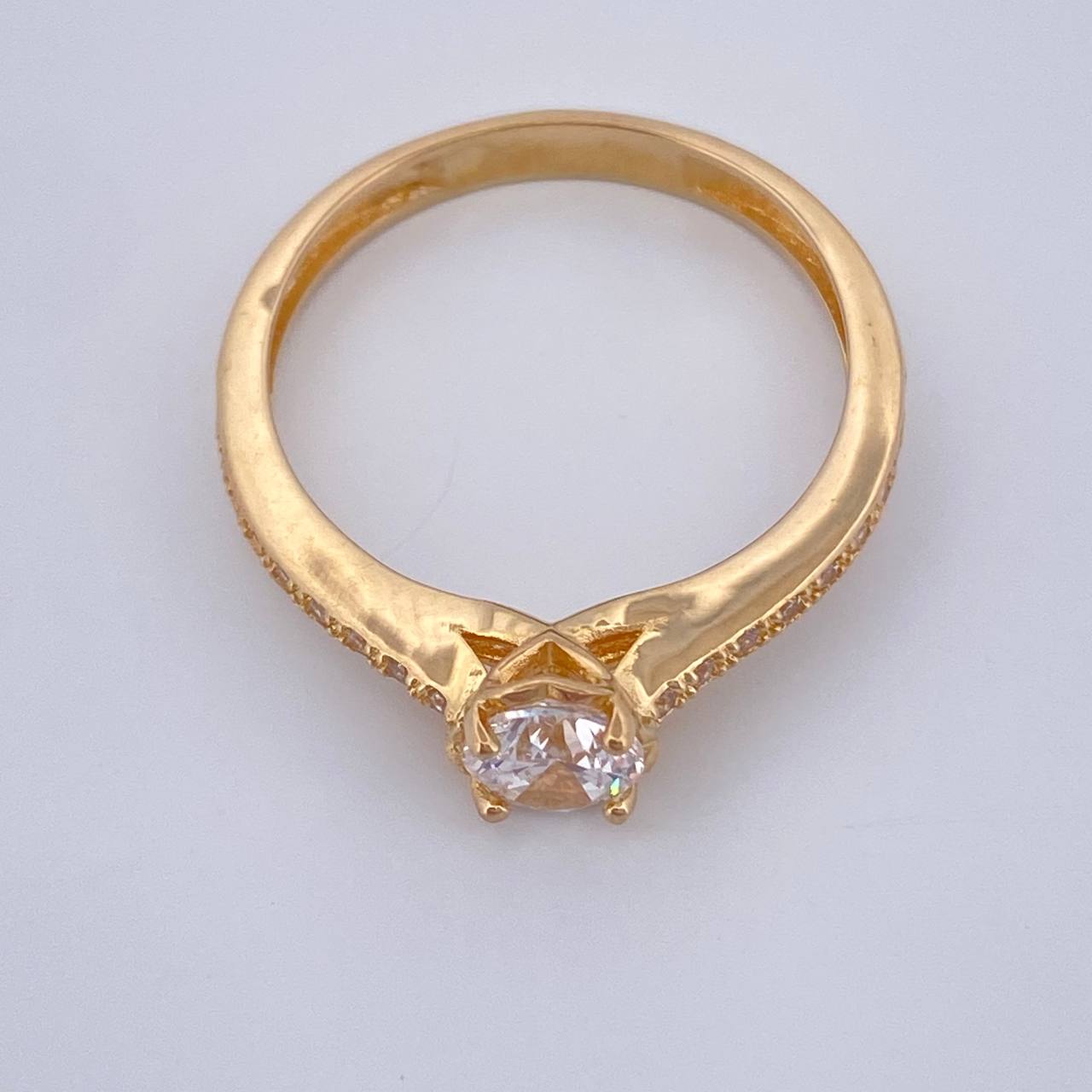 Anillo Solitario Corazon 2.5gr / T6 3/4 / Oro Amarillo 18K &