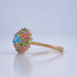 Lotus Flower Ring 2.35gr / Size 5 1/2 / 18K Gold &