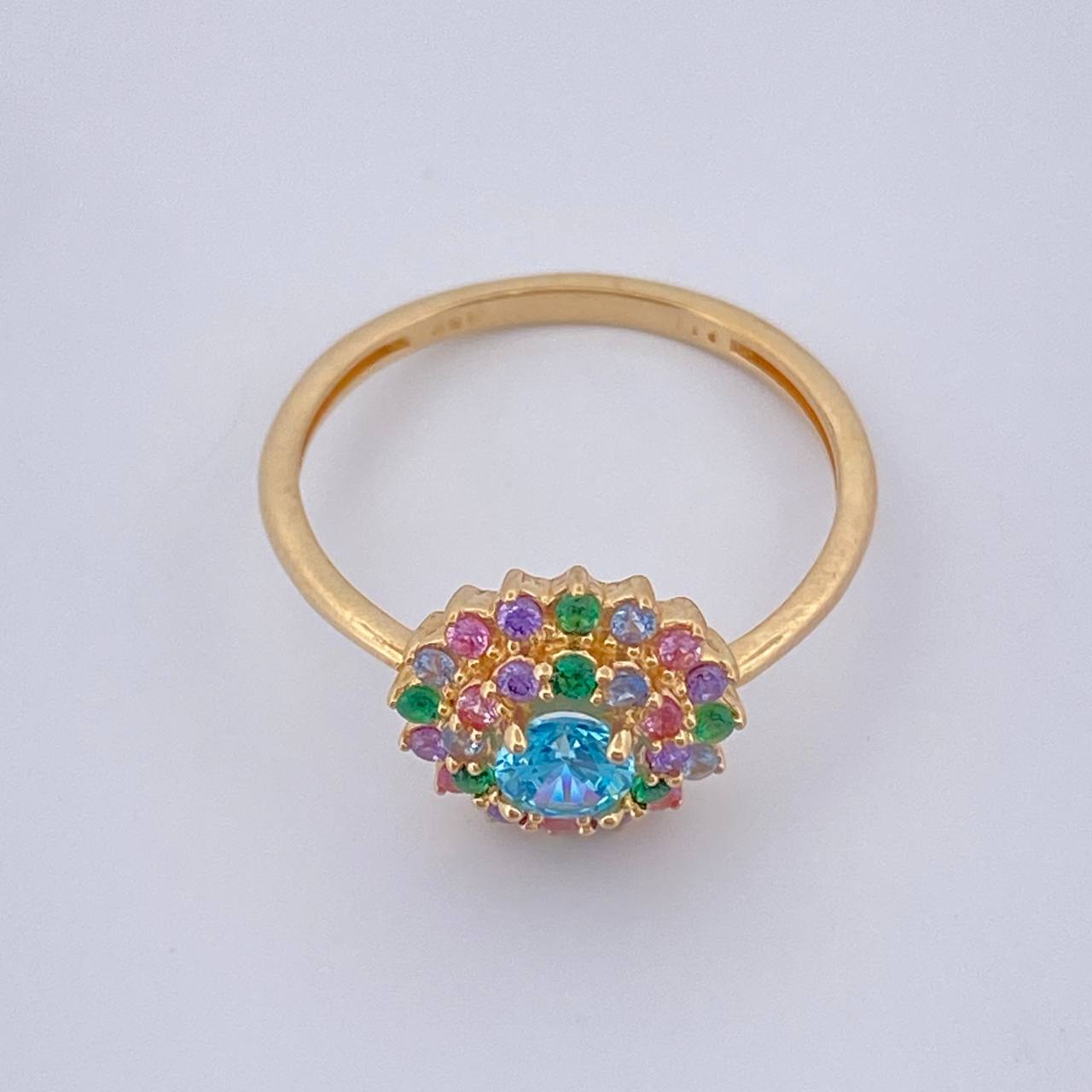Lotus Flower Ring 2.35gr / Size 5 1/2 / 18K Gold &