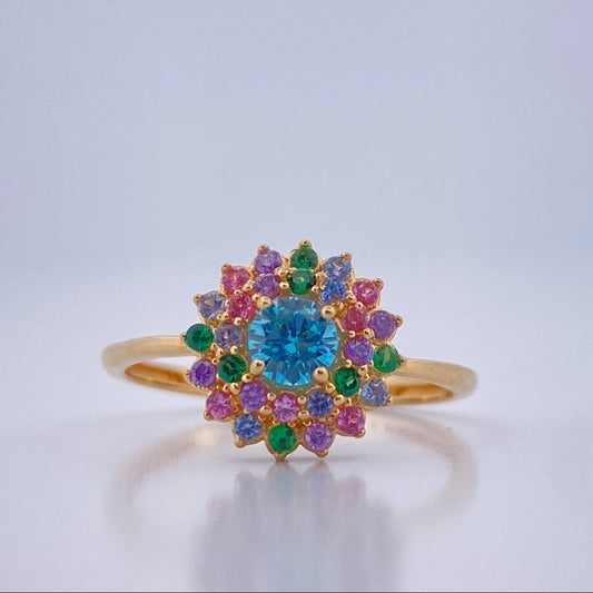 Lotus Flower Ring 2.35gr / Size 5 1/2 / 18K Gold &