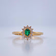 Anillo Solitario Halo 2.55gr / T6 1/4 / Oro Amarillo 18K &