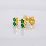Topos Dúo Chispas 0.95g / in / 0.6cm Oro Amarillo 18K