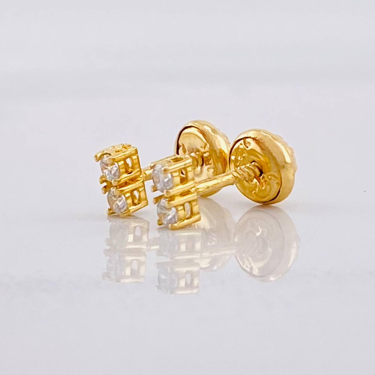 Topos Dúo Chispas 1g / in / 0.6cm Oro Amarillo 18K