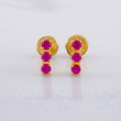 Topos Trio Chispas 0.95g / in / 0.8cm Oro Amarillo 18K