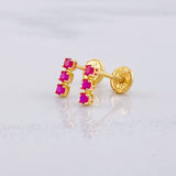 Topos Trio Chispas 0.95g / in / 0.8cm Oro Amarillo 18K