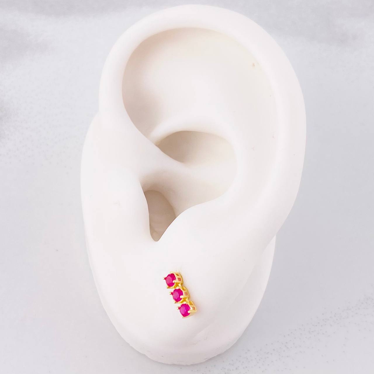 Topos Trio Chispas 0.95g / in / 0.8cm Oro Amarillo 18K