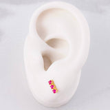 Topos Trio Chispas 0.95g / in / 0.8cm Oro Amarillo 18K