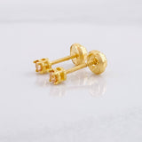 Topos Cuatro Garras 0.95g / in / 3.2mm Oro Amarillo 18K