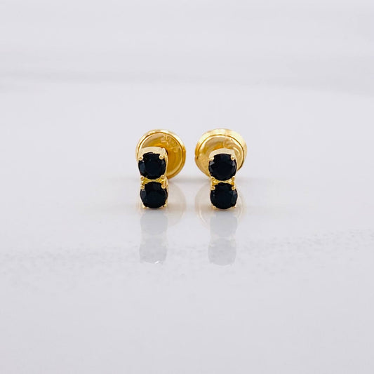 Stud Earrings Duo Chispas 1.1g / in / 0.6cm Yellow Gold 18K