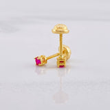 Topos Cuatro Garras 0.9g / in / 3.2mm Oro Amarillo 18K