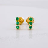 Topos Trio Chispas 0.9g / in / 0.8cm Oro Amarillo 18K