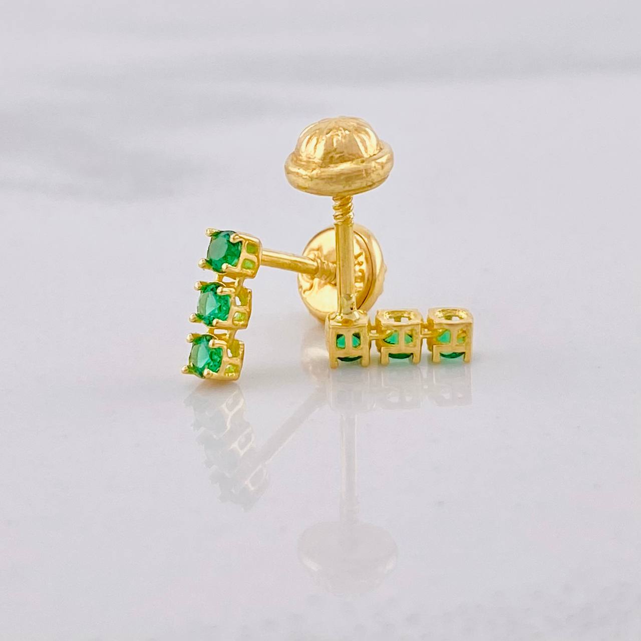 Topos Trio Chispas 0.9g / in / 0.8cm Oro Amarillo 18K