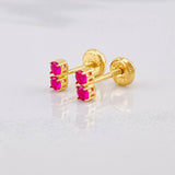 Topos Dúo Chispas 0.95g / in / 0.6cm Oro Amarillo 18K