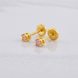 Cuatro Garras Stud Earrings 0.9g / in / 3.2mm Yellow Gold 18K