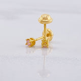 Topos Cuatro Garras 0.95g / in / 3.2mm Oro Amarillo 18K