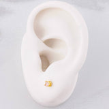 Topos Cuatro Garras 0.95g / in / 3.2mm Oro Amarillo 18K