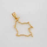 Pendant Silhouette Map of Colombia 1g / 1 in 18K Yellow Gold