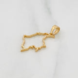 Pendant Silhouette Map of Colombia 1g / 1 in 18K Yellow Gold