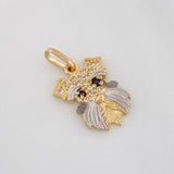Pendant Dog 1.4g / 3/4 in Three Golds 18K