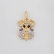 Pendant Dog 1.4g / 3/4 in Three Golds 18K