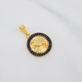 Pendant Horse 2.3g / 3/4 in Two Golds Black Yellow 18K