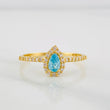 Anillo Halo Gota 1.45g / T7 Oro Amarillo 18K