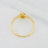 Anillo Halo Gota 1.45g / T7 Oro Amarillo 18K