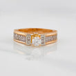 Solitaire Bridge Ring 4.85g / T7 Two-Tone White and Rose Gold 18K