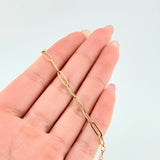 Paperclip Bracelet 1.9gr / 7 1/2 in / 3mm Yellow Gold +3 18K