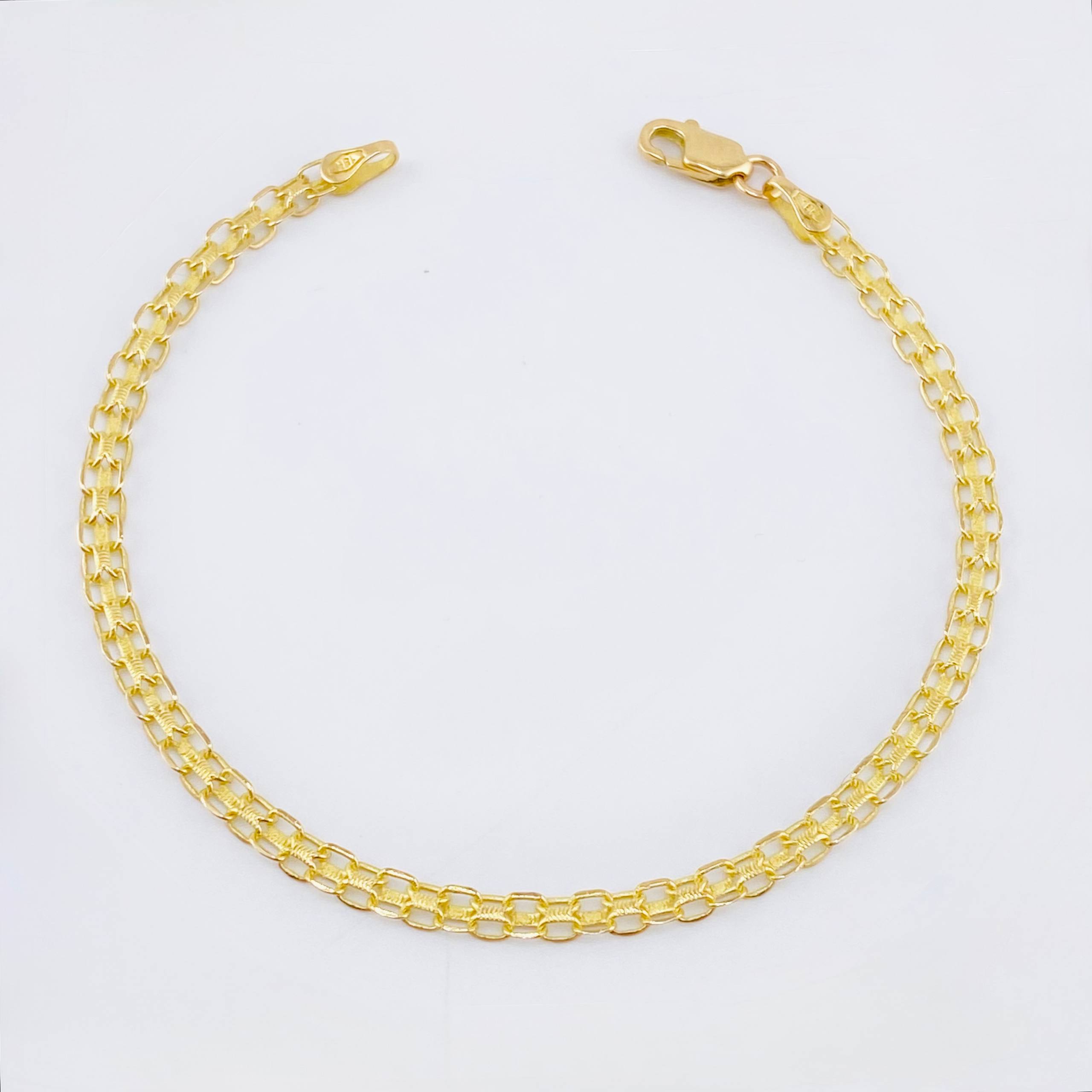 Pulso Chino 3gr / 7 1/2 in / 3.4mm Oro Amarillo Nac.Esp. 18K ©