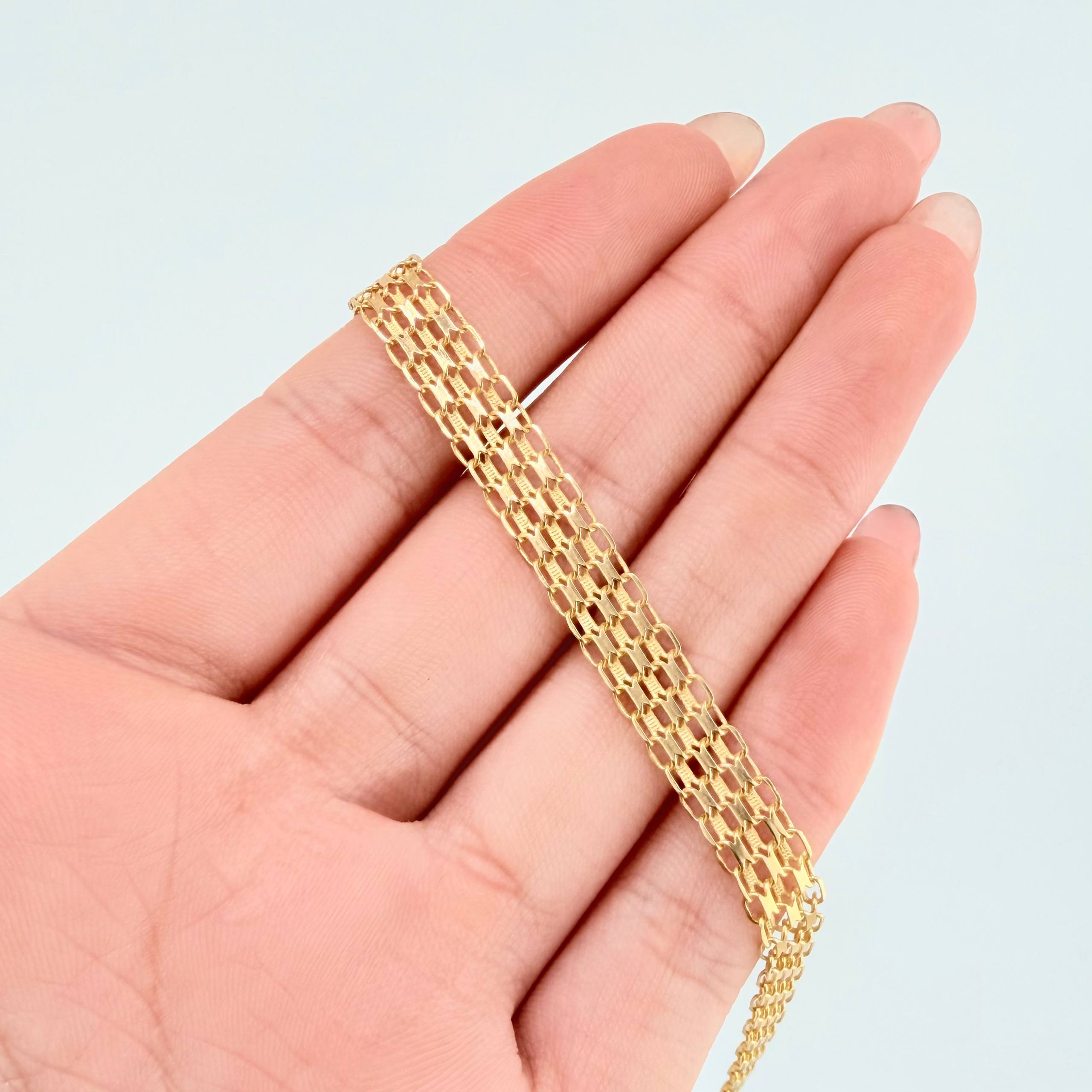 Pulso Chino 5.35gr / 7 1/2 in / 7mm Oro Amarillo Nac.Esp. 18K *