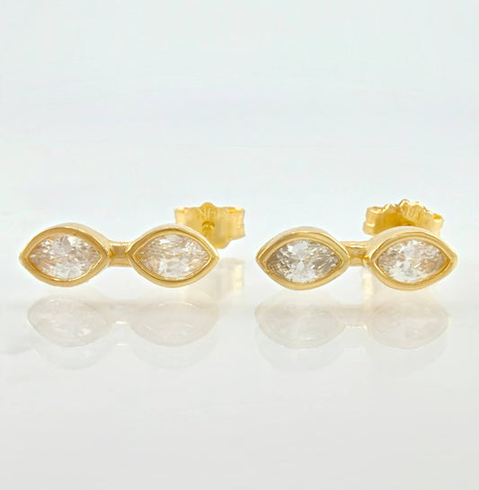 Topos Ojos Binoculares 1.9gr / 1/2 in / Oro Amarillo 18K *