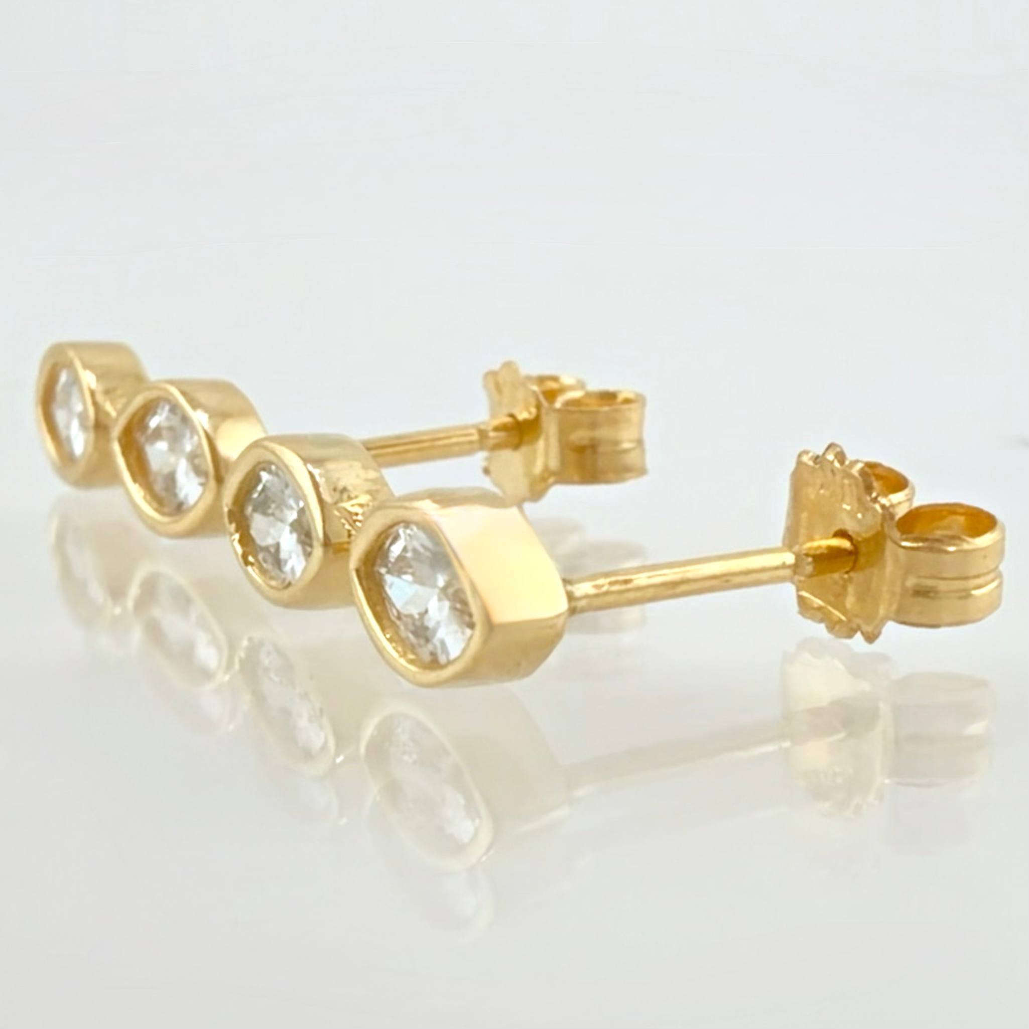 Topos Ojos Binoculares 1.9gr / 1/2 in / Oro Amarillo 18K *