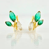Topos Muerdago Tres Hojas 2.15gr / 1/2 in / Oro Amarillo 18K *