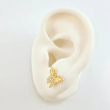 Topos Mariposa 1.4gr / 1/2 in / Oro Amarillo 18K *