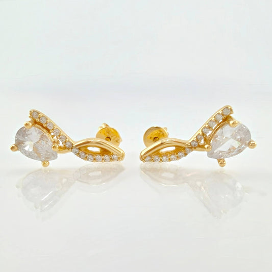 Topos Gota Cursiva 3.45gr / 3/4 in / Oro Amarillo 18K *