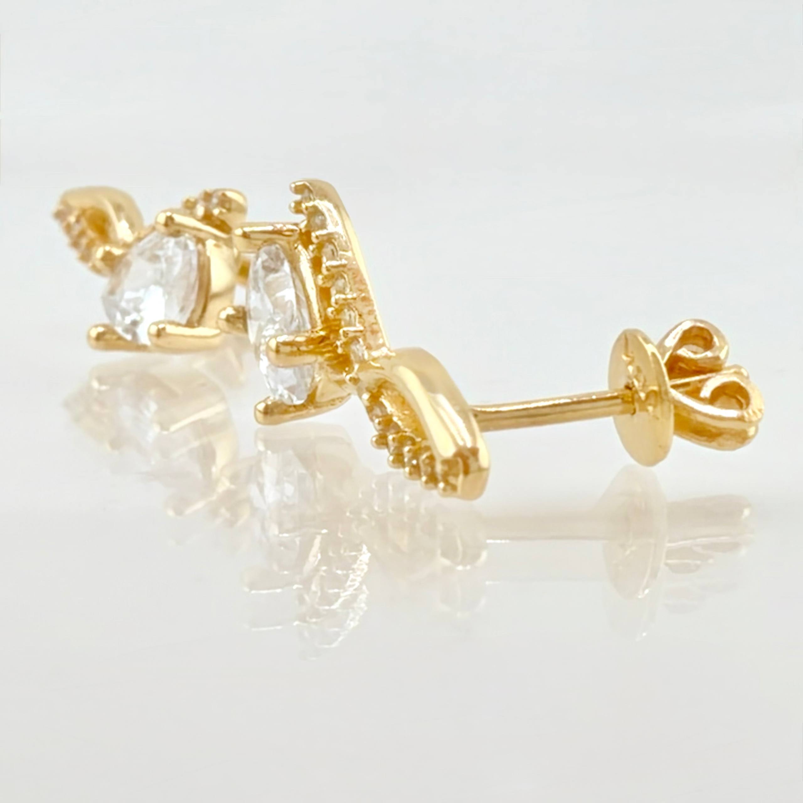 Topos Gota Cursiva 3.45gr / 3/4 in / Oro Amarillo 18K *