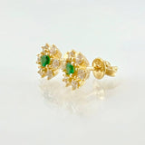 Topos Flor Invernal 2.4gr / 7mm Oro Amarillo 18K *