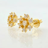 Topos Flor Invernal 2.45gr / 7mm Oro Amarillo 18K *