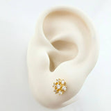 Topos Flor Invernal 2.45gr / 7mm Oro Amarillo 18K *
