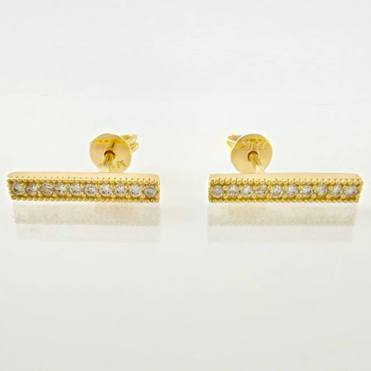 Topos Recta Impecable 2.05gr / 1/2 in / Oro Amarillo 18K *