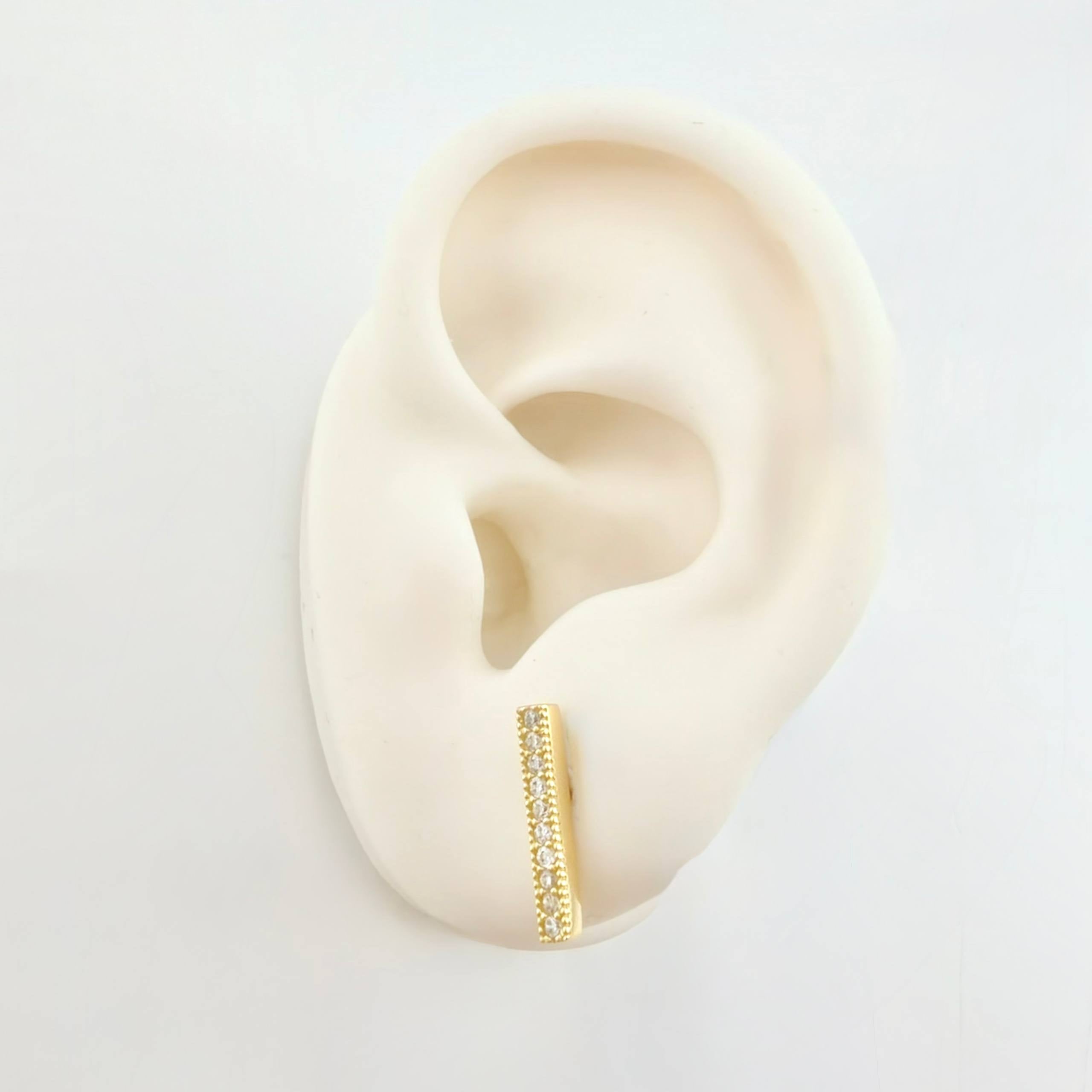 Topos Recta Impecable 2.05gr / 1/2 in / Oro Amarillo 18K *