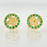 Topos Circulo Flor 1.6gr / 8mm Oro Amarillo 18K *