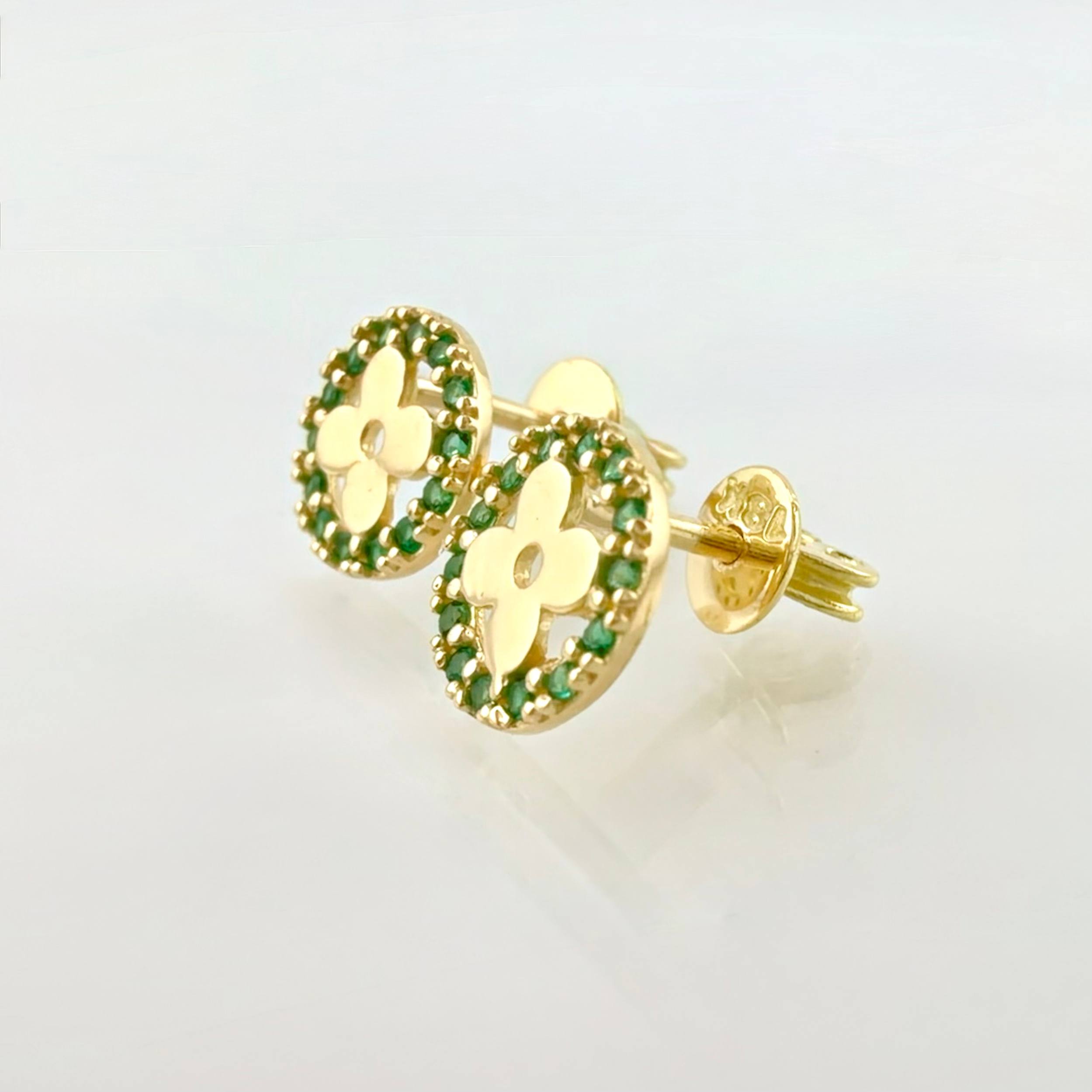 Topos Circulo Flor 1.6gr / 8mm Oro Amarillo 18K *