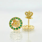 Topos Circulo Flor 1.6gr / 8mm Oro Amarillo 18K *