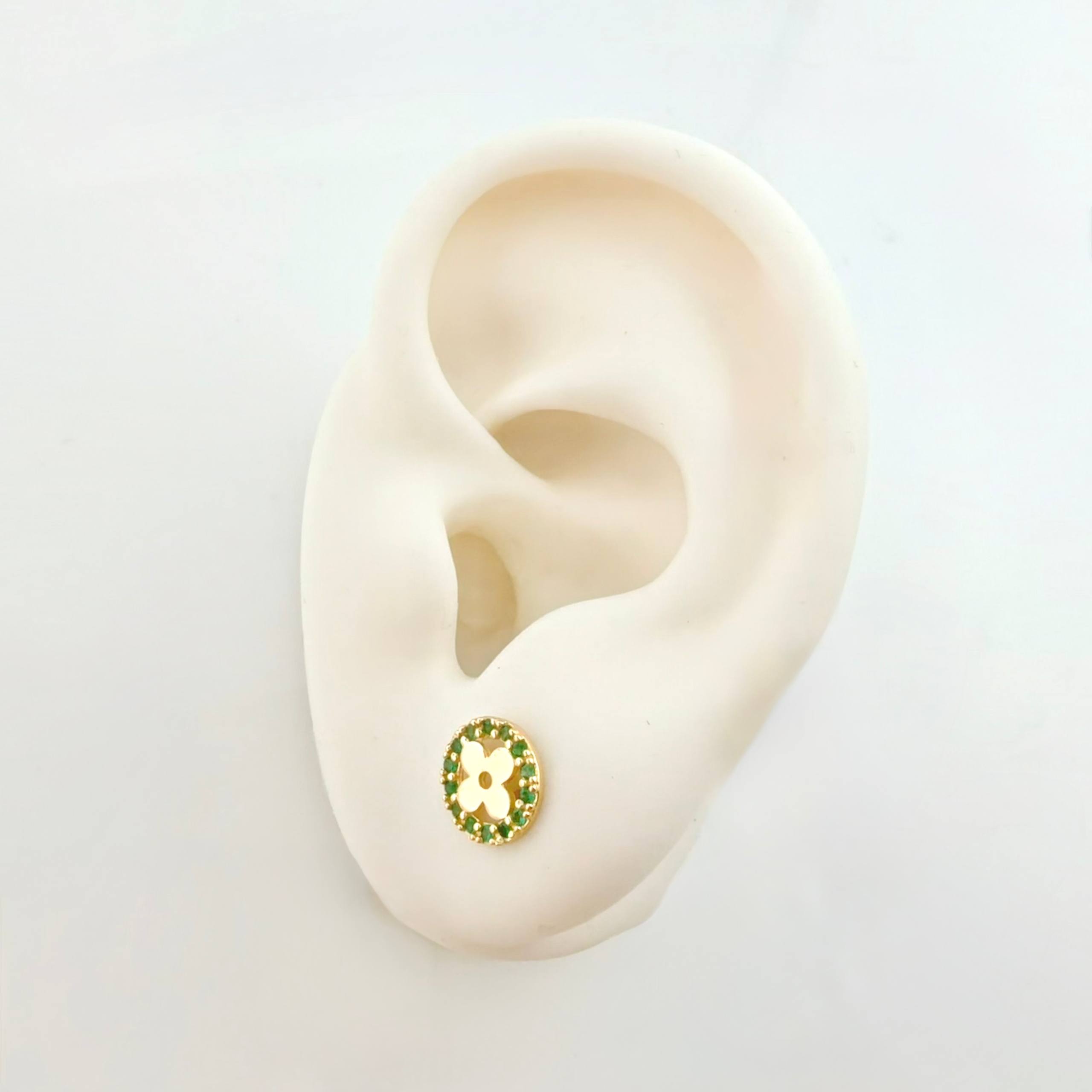 Topos Circulo Flor 1.6gr / 8mm Oro Amarillo 18K *